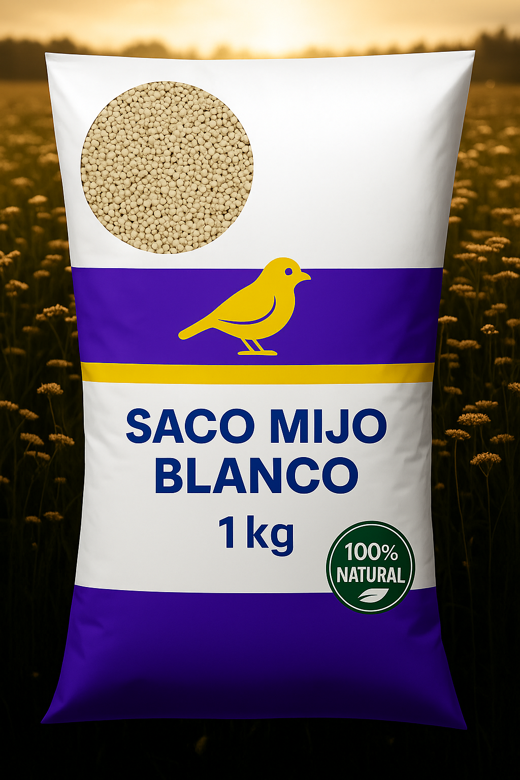 Saco mijo blanco